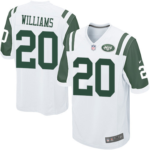 Men's Game Marcus Williams Nike Jersey White Road - #20 NFL New York Jets